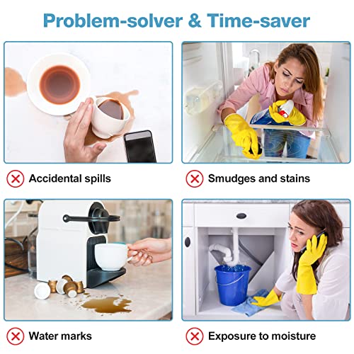 Puricon Non-Adhesive Shelf Liner, Non-Slip Clear Plastic Ribbed Liners For Refrigerator Pantry Cabinet Closet Drawer Desks Shelves Storage, Bpa Free -12 Inch X 5 Ft #TOP3