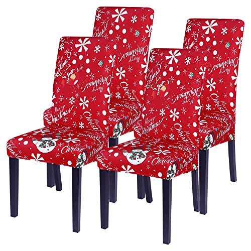 SearchI 4/6 PCS Weihnachtlich Stuhlhussen Stretch Weihnachten...