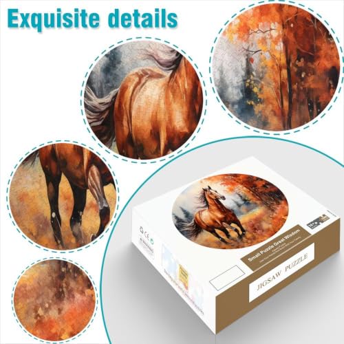 Puzzle de 1000 piezas de caballo para decorar tu hogar y relajarte en los días de otoño 6