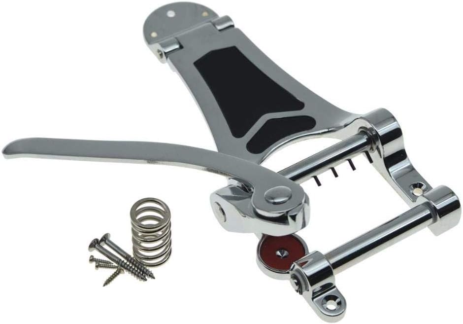 Dopro Chrome Guitar Vibrato Tremolo Bridge Tailpiece for Arch Top Jazz Les Paul Guitar