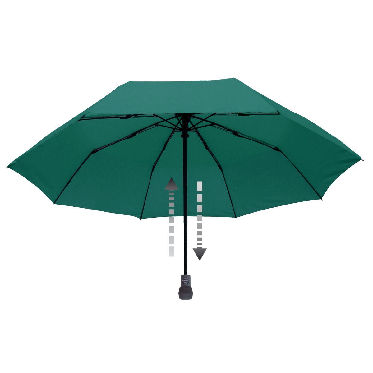 EuroSCHIRM Regenschirm Light Trek Automatic Silber, silber/schwarz, Einheitsgröße