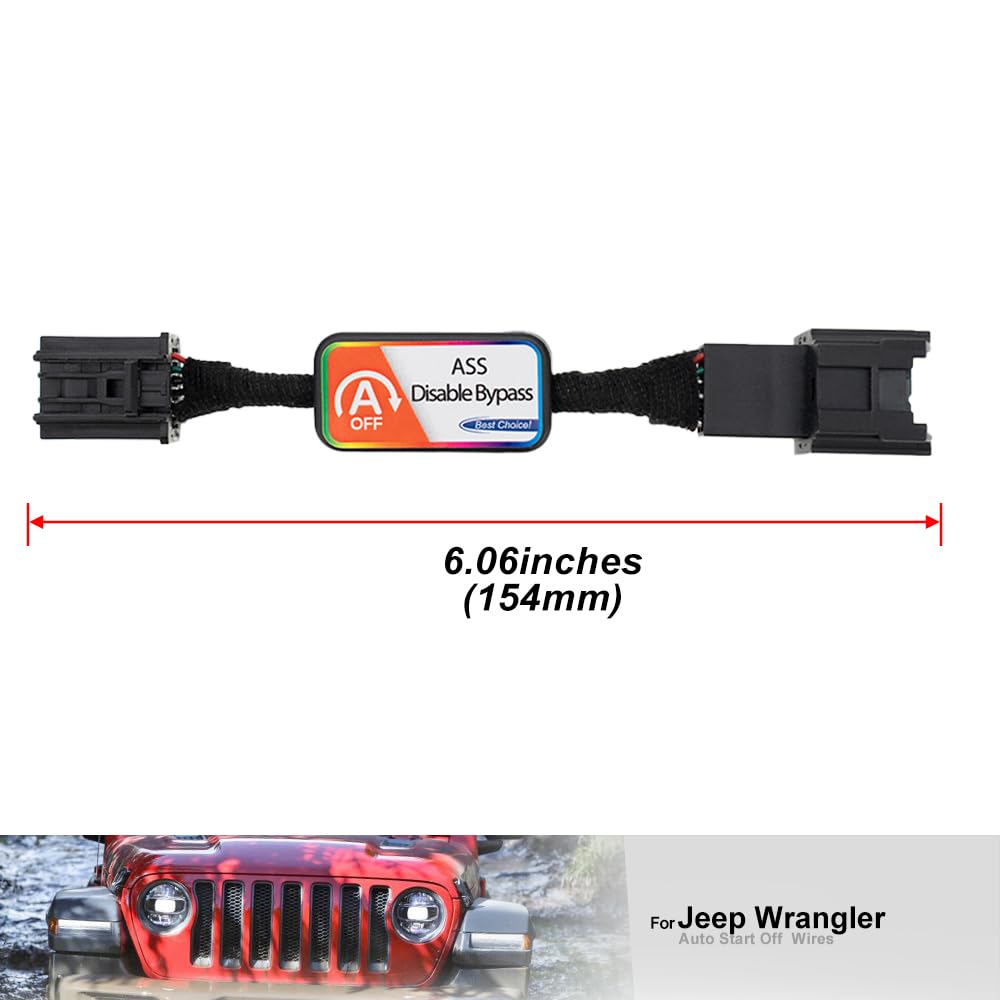 1X Auto Start Stop Disabilita/Elimina/Disabilita/Eliminatore per Je.ep Wrangler JL,Gladiator JT Cavo dispositivo di annullamento sistema di avviamento automatico di arresto motore