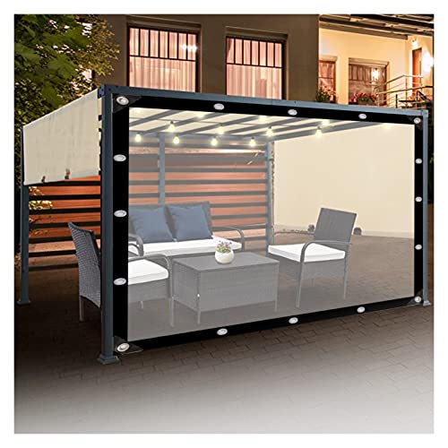 Rideaux imperméables pour tonnelle et terrasse bâche de pergola avec œillets transparente