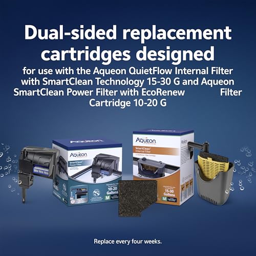 Image of Aqueon Genuine EcoRenew Filter Cartridges, for Freshwater and Saltwater Aquariums, Medium, 6-Count (Pack of 72)
