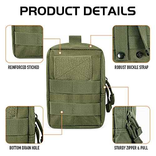 Image of 6-Pack Molle Pouch Tactical Molle Pouches Compact Utility EDC Waist Bag Pack