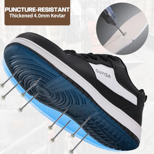 Image of Steel Toe Shoes for Women and Men, Lightweight Safety Work Shoes, Puncture Resistant Cushioned Low Top Work Sneakers for Warehouse Factory Construction