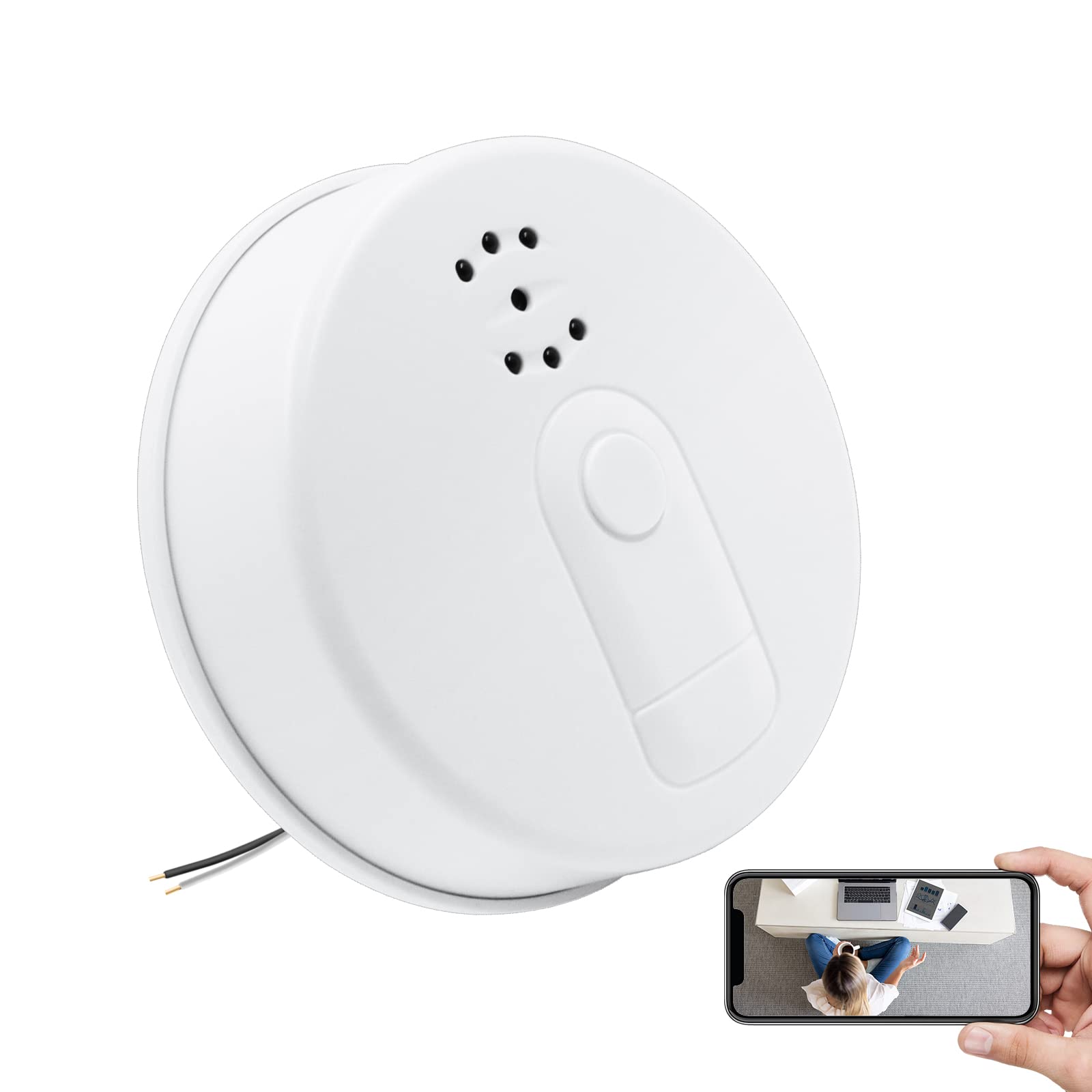 Photo 1 of KXMYTA Spy Hidden Smoke Detector Camera, Hidden Spy Camera, HD 1080P Upgraded WiFi Smoke Detector Camera Nanny Cam Mini Camera Night Vision Motion Detection Video Recorder Real-Time View