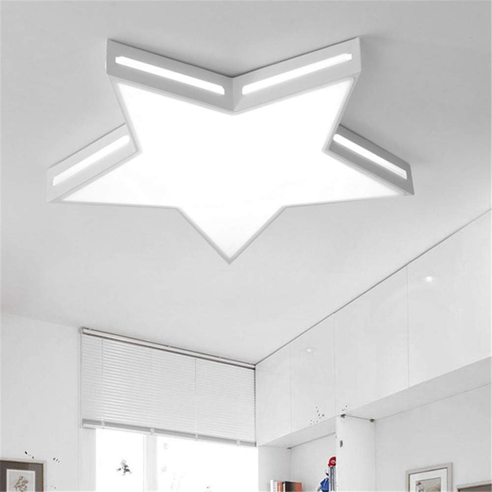 RUNNUP LED Flush Mount Ceiling Light Star Shade Minimalist Modern Ceiling Lighting Fixtures Cute Decoration Lights for Children's Bedroom, Boys and Girls Room 16inch Cool Light A