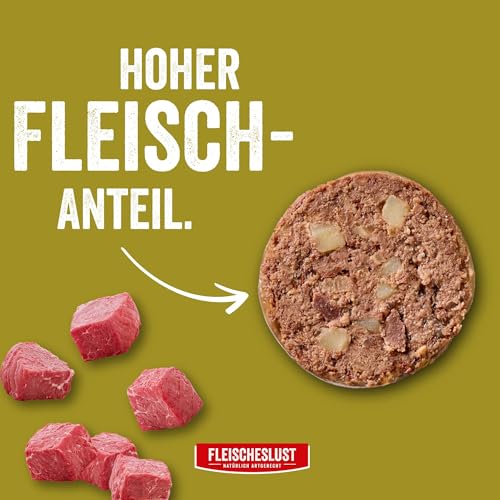 Fleischeslust | Hundewurst | Pures Pferd mit Kartoffel | Futterbox (6x800g) | Sensitive | Nassfutter | schnittfest | getreidefrei | Alleinfuttermittel für ausgewachsene Hunde