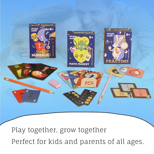 Math Card Games Bundle for Kids 6+ & 8+ | 3 Games Included | Fun & Education | Help to Build Math, Focus and Logic | Recommended by Teachers | 2-6 Players | 10 min Playtime (Math Card Bundle) - Image 7