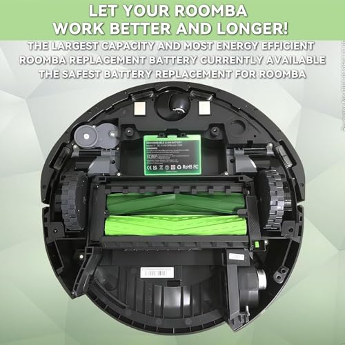 Image of POWTREE 5000mAh ABL-F 72Wh Replacement for iRobot Roomba i7 Battery Compatible with e and i Series i3 3159 i8 j7 j7+ 7158 7150 7550 7558 i3 i3+ 3150 i4 i4+ 4150 i8 e5 e6 e5150 e6198 Vacuum Cleaner