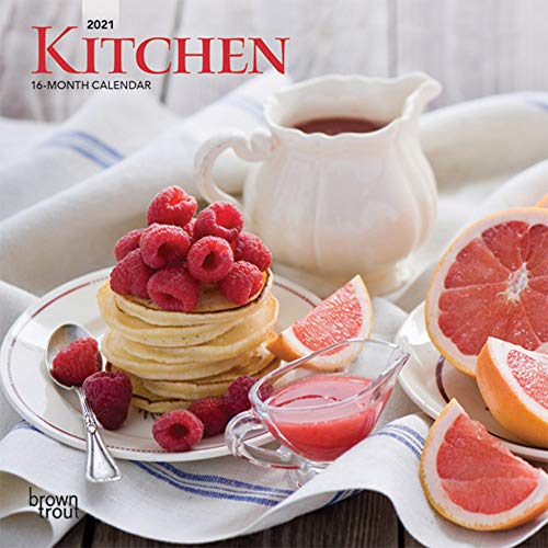 Kitchen 2021 7 x 7 Inch Monthly Mini Wall Calendar, Cooking Home