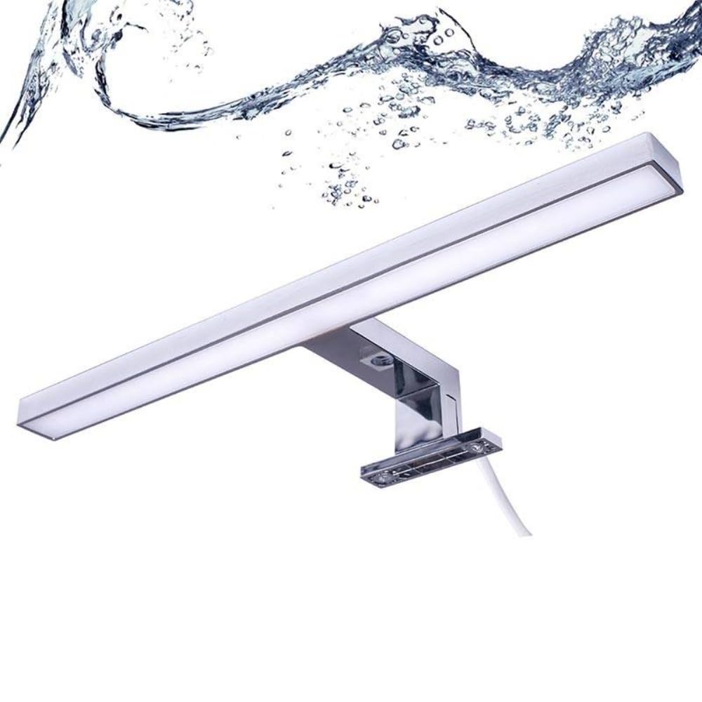 BarcelonaLED Aplique de Espejo Lámpara de Baño LED para Maquillaje Armario Mueble 5W 30cm IP44 Luz Blanco Neutro 4000K 325LM luminación Moderna y Eficiente para Espejo de Baño, Mueble o Pared
