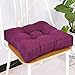 Morbuy Cuscini per Sedia Piazza, 100% Cotone Spessa Comoda Seduta Traspirante Cuscino per Pavimento per Interno ed Esterno mobili e Arredamento da Giardino (50 * 50,Viola Scuro)
