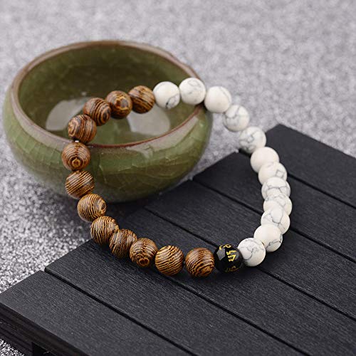 Chakra perles de bois mélangées pour le yoga et la mode