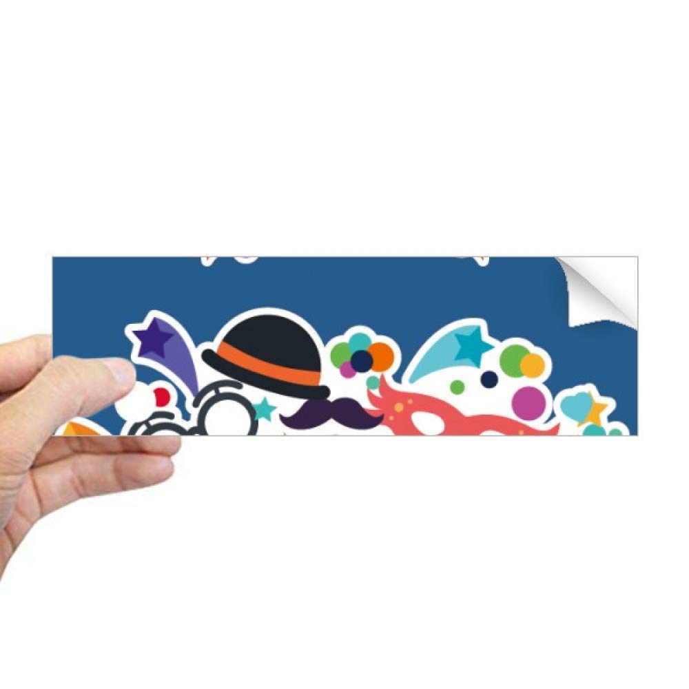 Sticker rectangulaire pour fenêtre carnaval Venise salon