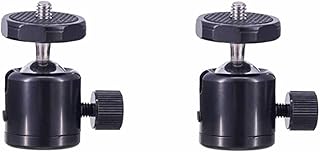 YSJJZRL 2 Pack Mini Ball Head 360Â° Rotating Tripod Ball Head Aluminum Alloy Ball Head Mini Cloud Platform Mount for Digital Camera/Compact DSLR/Phone Black