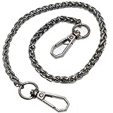 Wide 6mm Twist Shape Black Chain Strap for Replacement Mini Women Bags Shoulder Bags Handbags Messenger Bags Purse Bags (Length 80 cm)