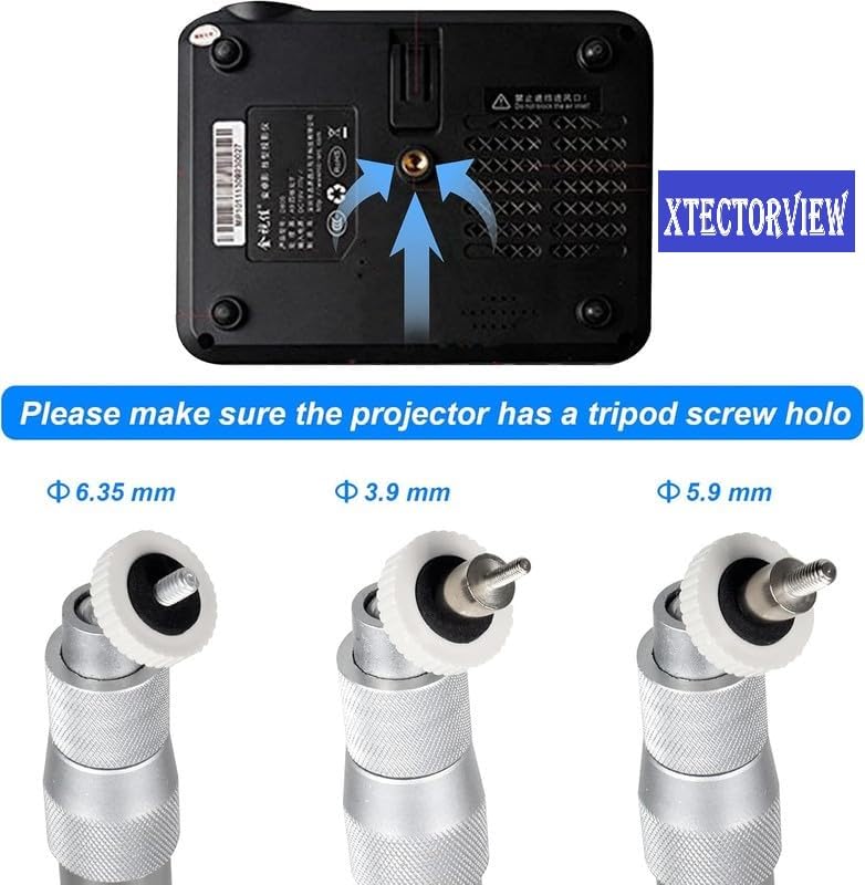Image of 3FT CCTV Camera Bracket, Universal Ceiling Mount for Projector 360 Degree Rotatable Extendable Tilt Up to 20-36 Inch CCTV DVR, Single Screw Projector Stand Wall Mount -Weight Capacity 5KG