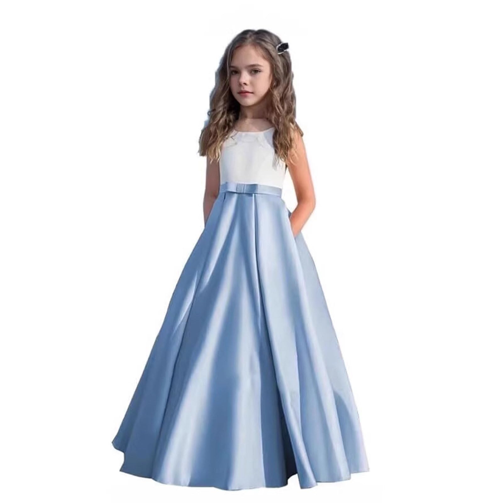 Elegante vestido de niña para ocasiones especiales Vestido de fiesta infantil ligero tejido suave ideal para el día a día y el tiempo libre, corte versátil, combinable