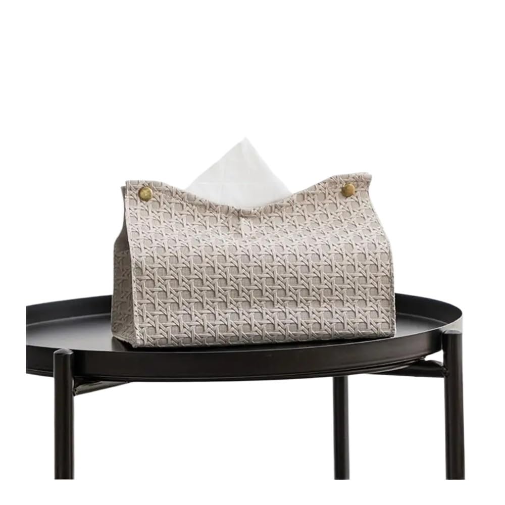 Tissue Box Cover Modern PU Leather Rectangular Holder For Bathroom(2)