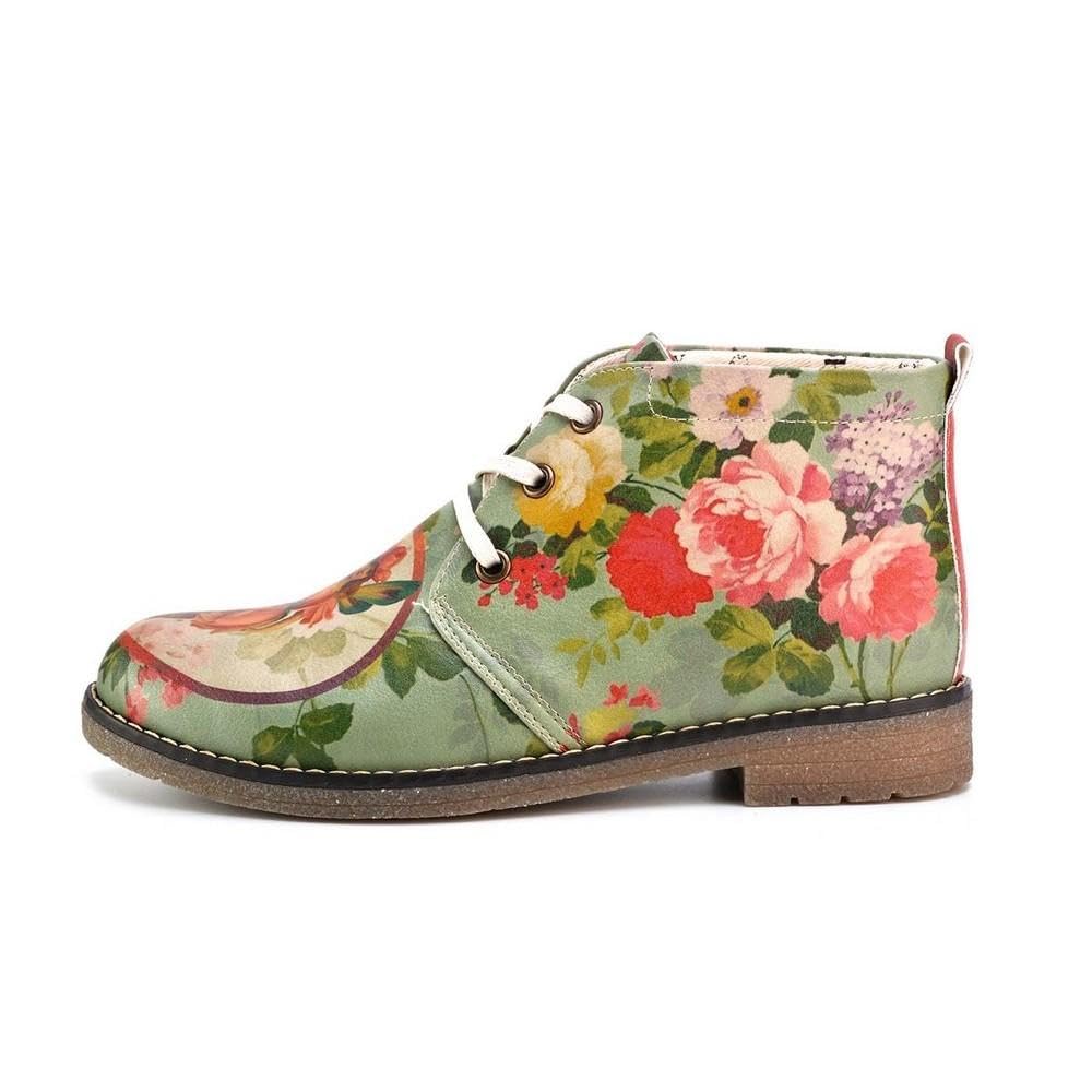 GOBY Botines con Cordones para Mujer - Botas Militares de Piel Vegana con Diseños Exclusivos - Zapatos de Invierno Casual y Elegantes - Cómodos y Originales
