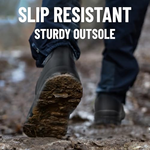 ANGRYRAM Steel Toe Slip on Work Boots for Men Waterproof Slip Resistant Fire Station Mechanic Boots Comfortable Construction Chelsea Safety Shoes4