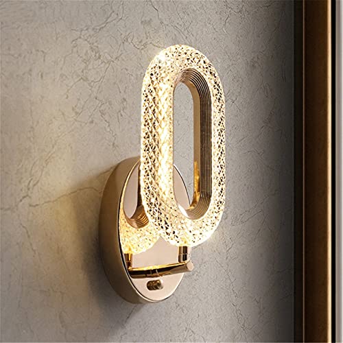 Postmodern Luxury Acrylic Oval Changeable Led Wall Lamp Compatible with Hallway Living Room Home Deco Loft Sconce Lighting Fixture