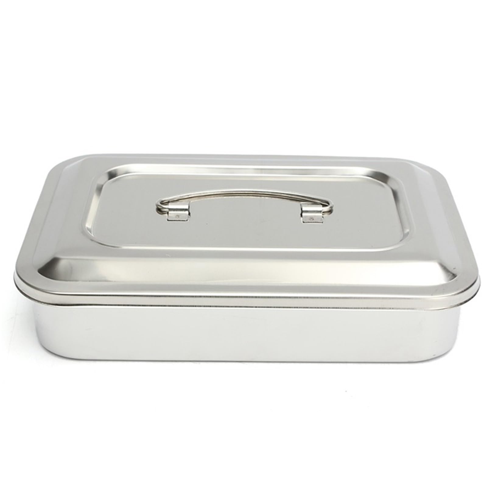 Edelstahl Box Mit Deckel Dental Tray Chirurgische Pflege Deckel Medizinische Geräte Sterilisator Container for Zahnarzt Lagerung Box(11.5in)