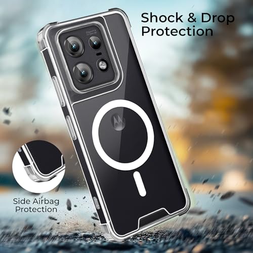 Image of A rtistque Clear Back Cover Case for Motorola Moto Edge 50 Pro 5G Compatible with Mag-Safe| Acrylic | Transparent Case | Shockproof TPU | Stylish | Moto Edge 50 Pro Back Case - Transparent