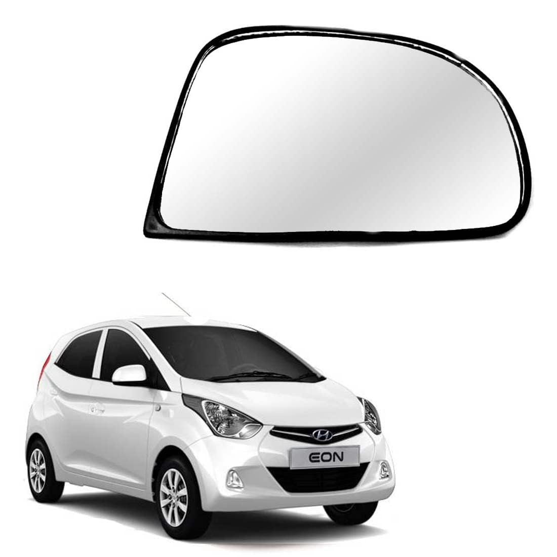 JECKONFY - Right/Driver Side Sub Mirror Plate/Rear View Mirror Compatible With Hyundai Eon Era/Magna/D-lite Model