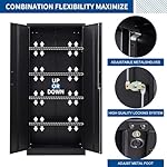 Metal Storage Cabinet-71” Tall Steel File Cabinets with Lockable Doors and Adjustable Shelves-Black Steel Storage Cabinet for Home, School, Office, Garage - Image 5