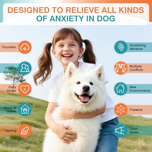 Image of Dog Calming Pheromone Diffuser Tasteless Anxiety Relief for Dogs 7 in1 Kit (3 Plug in Units + 4 Refills 48ml Each) Helps Reduce Aggression Barking Fighting Stress