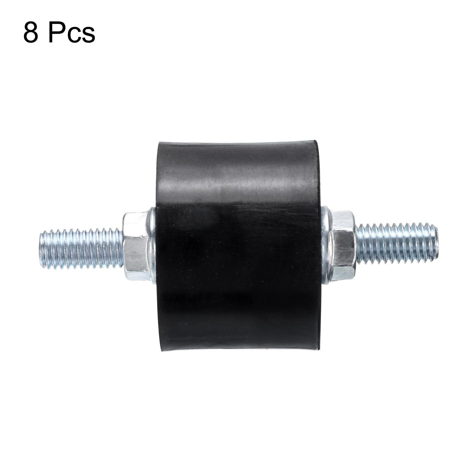 QUARKZMAN 8 Pezzi Supporti Isolatori In Gomma M8x23mm Con Perno 40x30mm Maschio Femmina Ammortizzatore Anti Vibrazione Zincato Supporti Cilindrici Filettati Anti Vibrazione Con 16 Pezzi M8