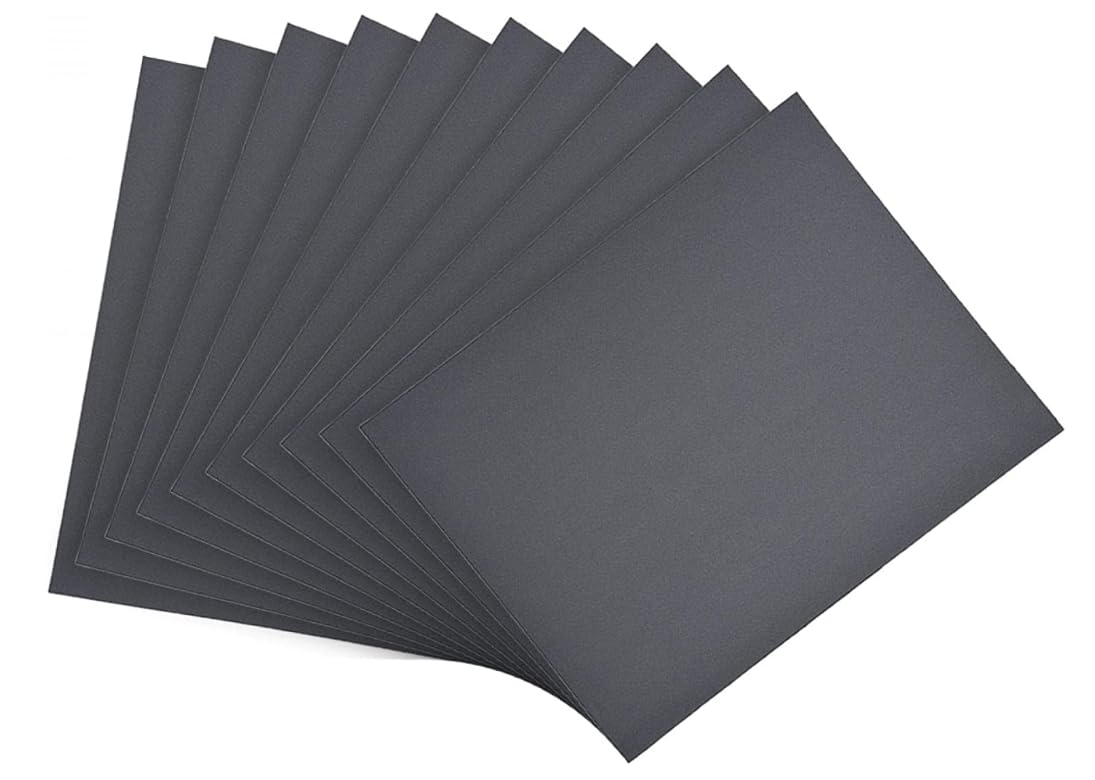 MACHSWON 9 x 11inch Wet Dry Silicone Carbide Paper Waterproof Sandpaper for Wood Furniture Finishing Metal Sanding 10 pcs 800Grits - Image 2