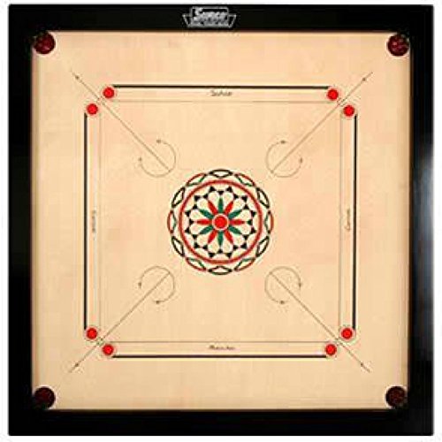 Surco Classic Carrom Board with Coins and Striker, 8mm Full Size