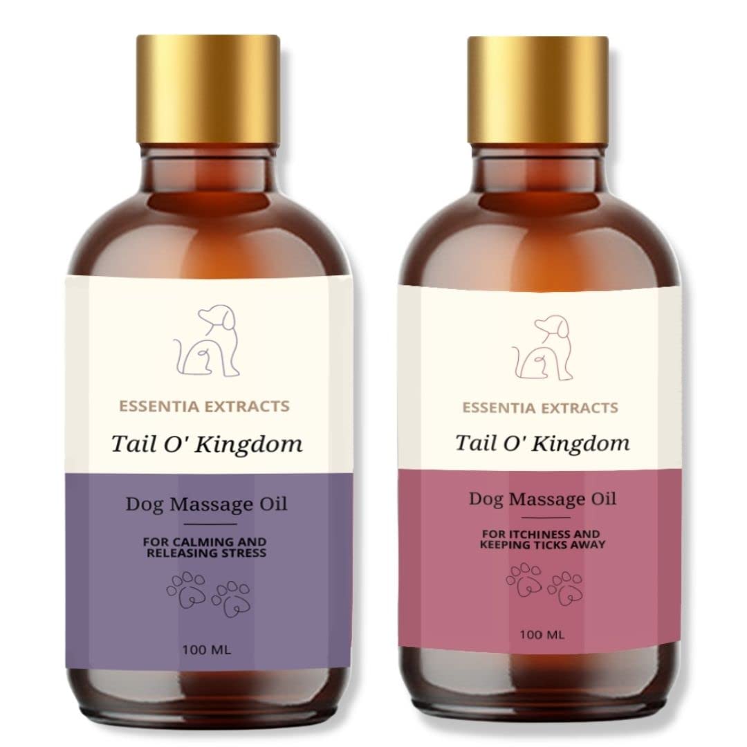 ESSENTIA EXTRACTS Combo Of 2 Dog Massage Oils- Oil For Itchiness & Ticks And Oil For Calming And Stress-Relief, 200Ml (Pack Of 2, 100Ml+100Ml) (B095PL6X8T) Amazon Price History, Amazon Price Tracker