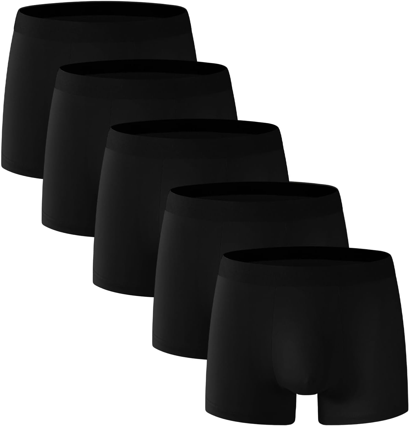 Men’s Boxer Shorts 5 Pack – Soft Stretch Breathable Quick-Dry Underwear Trunks, Mid-Rise for Sport & Everyday Wear, S–XXL