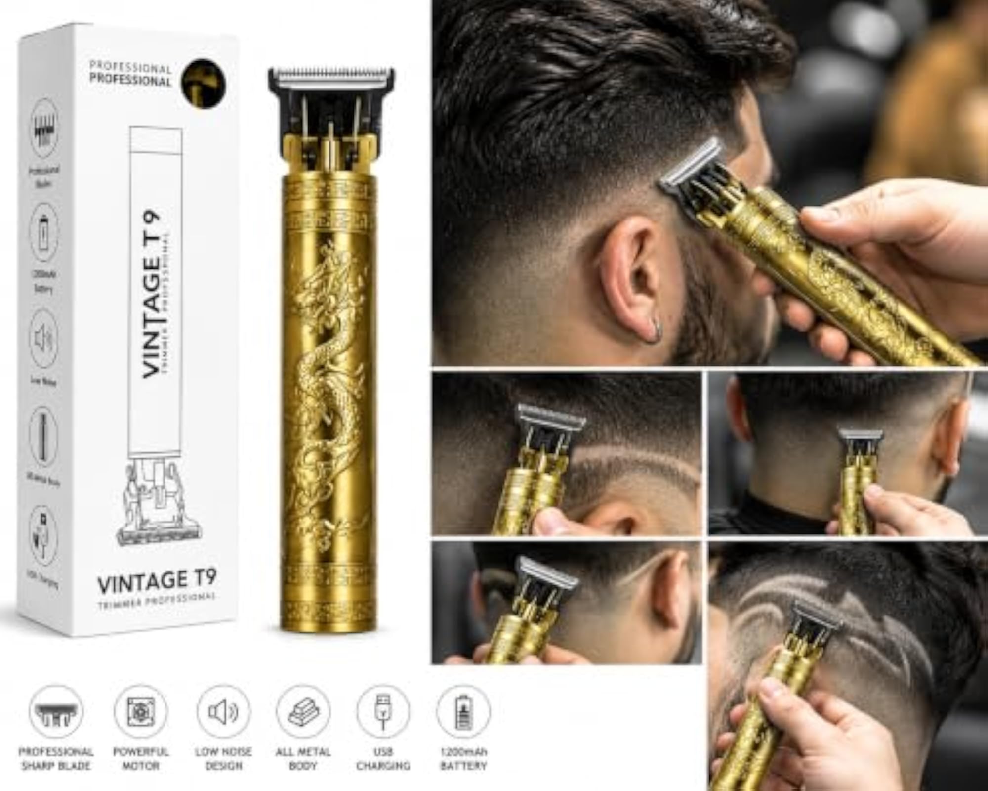 Professional Hair Trimmer for Men, T-Blade