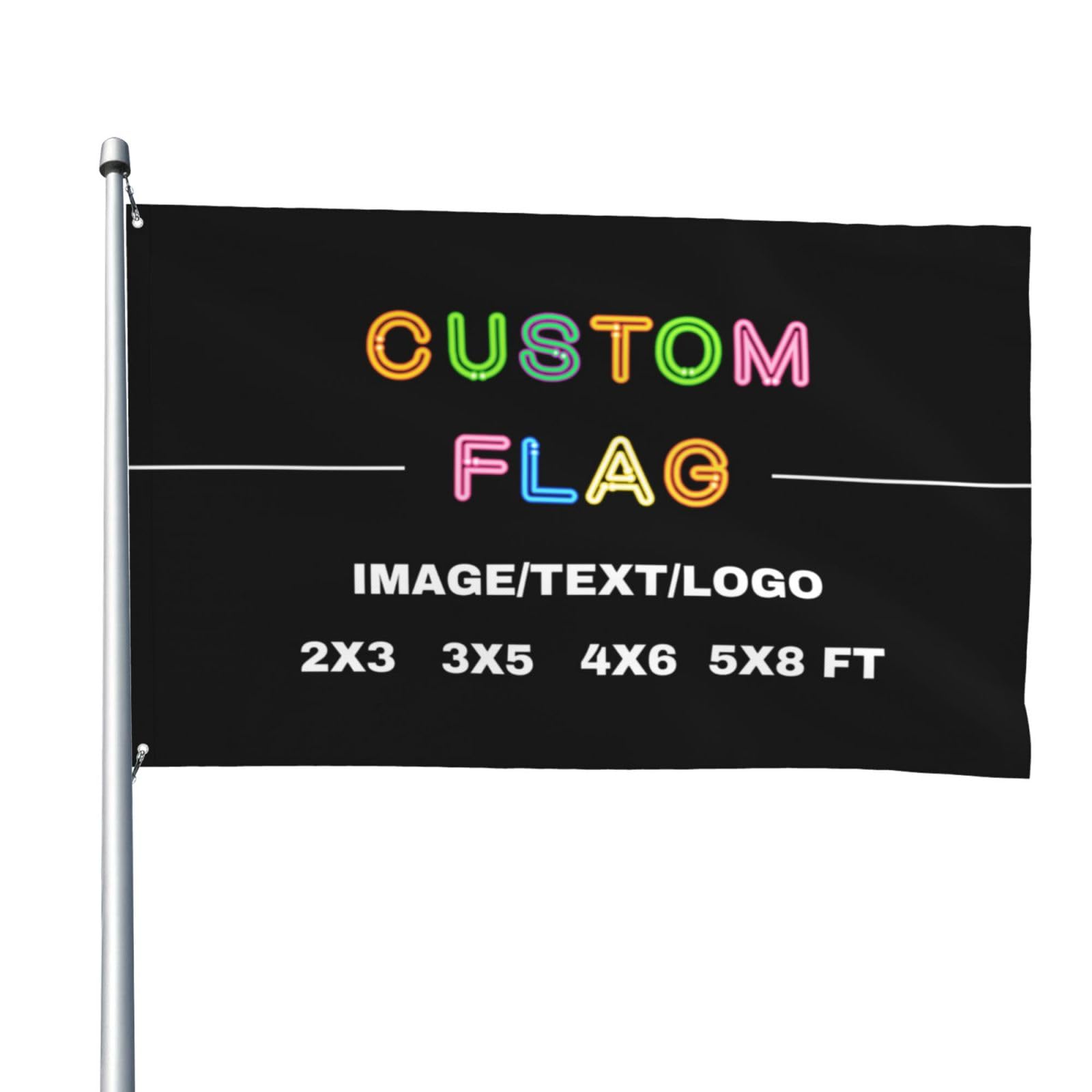 Custom Outdoor Flag 4x6 FT, Single Sided, Make Your Own Flags With Picture Text Logo, Personalised Garden Flag for Business Holiday Home Decorations โ image 1