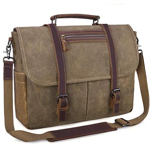 Laptop kurirväska för män, vattentät datorväska i läder, ryggsäck, portfölj, vintage, kanvas, axelväska, stor arbetsväska 40 cm.