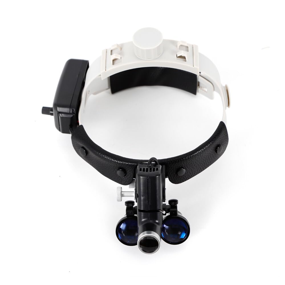 Lampada frontale medica, 3.5 lenti chirurgiche per binocolo con vetro ottico + faro LED da 5 W, lente d'ingrandimento binoculare medica per laboratorio biologico, ecc.