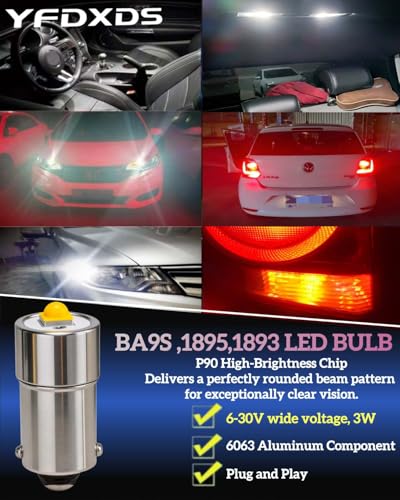 Lámpara LED BA9S T4W 6000K 400% Más Brillante miniatura 2