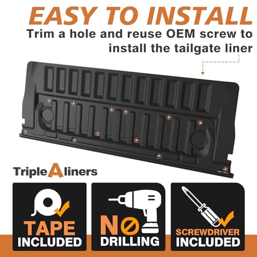 Image of TripleAliners Truck Mat Compatible with 2024-2026 Ford Ranger Accessories, Tailgate Mat Custom Fit All Weather Protection Pickup Liner