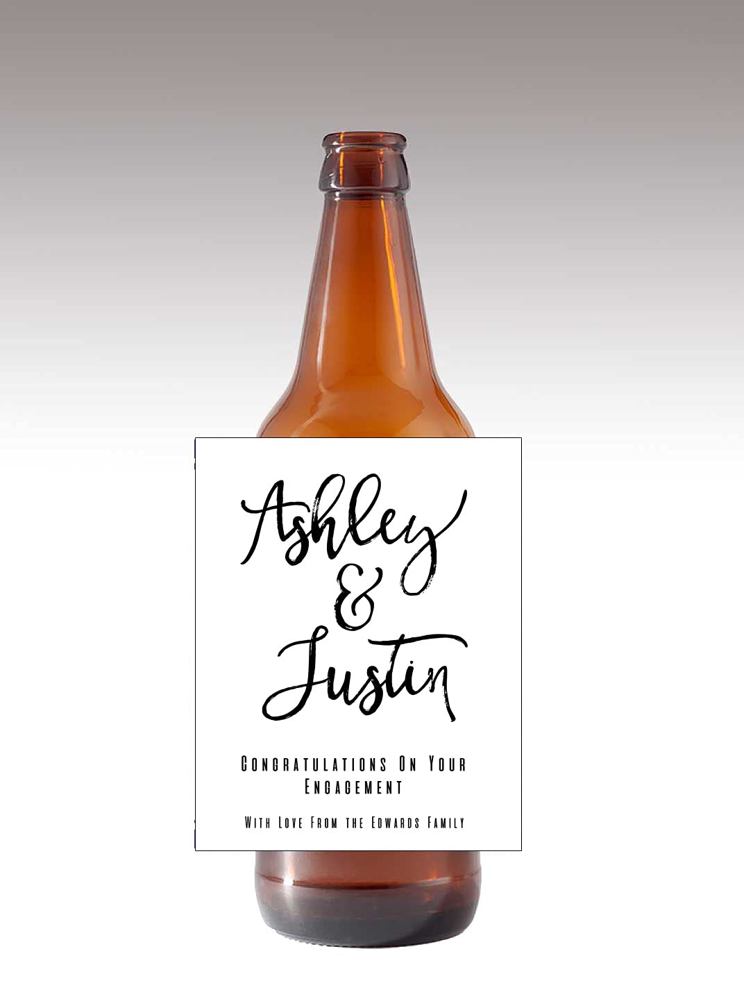 Amazon.com: Congratulations On Your Engagement Personalized Wine/Beer bottle  labels Great for weddings, birthday Engagement Party gift Self Stick : Home  & Kitchen