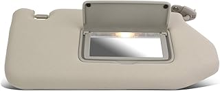 DNA MOTORING ZTL-Y-0154-R-GY Factory Style Right Passenger Side Sun Visor for 13-19 Nissan Pathfinder Infiniti JX35, Grey,Grey / Gray
