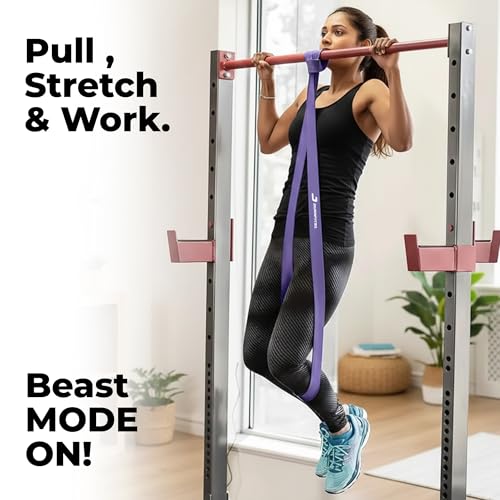 Image of Resistance Bands Set of 3 (Light to Heavy), Pull Up Bands for Unisex,Exercise Bands for Strength Training,Home Workout,Gym Fitness, Stretching,Mobility,Yoga, Crossfit & Physical Therapy