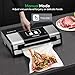 Fully Automatic Vacuum Sealer, 95Kpa Powerful Food Vacuum Sealer Machine, Auto Dry-Wet Detection | Bag Cutter | 2 Rolls Bags | Effortless Operation, Silver - Black
