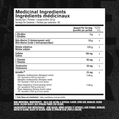 NITROSURGE Pre Workout Supplement - Endless Energy, Instant Strength Gains, Clear Focus, Intense Pumps - Nitric Oxide Booster & Powerful Preworkout Energy Powder - 30 Servings, Blue Raspberry - 3