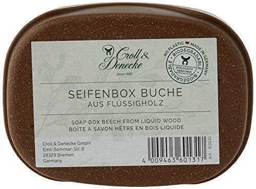 Croll & Denecke Soap box beech made of liquid wood, Brown, 1 Stück (1er Pack) - Image 3